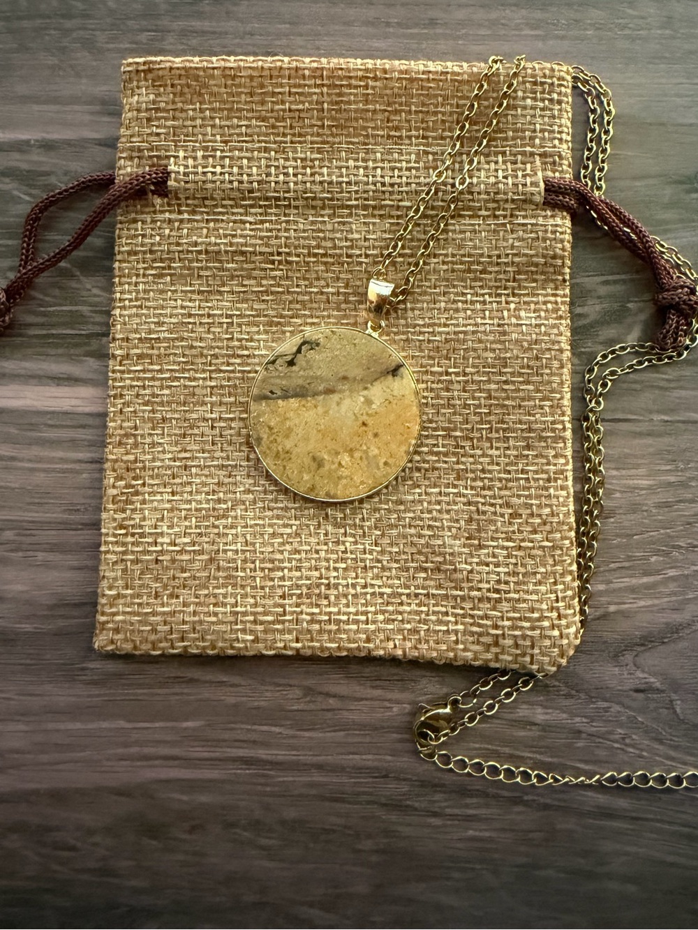 Crazy Lace Agate Round Pendant Agate Necklace Minimalist Crystal Necklace